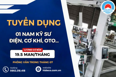 HD5438 TUYỂN 1 NAM KỸ SƯ ĐIỆN, CƠ KHÍ, OTO,...