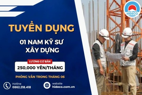 HD5407 TUYỂN 1 NAM KỸ SƯ XÂY DỰNG