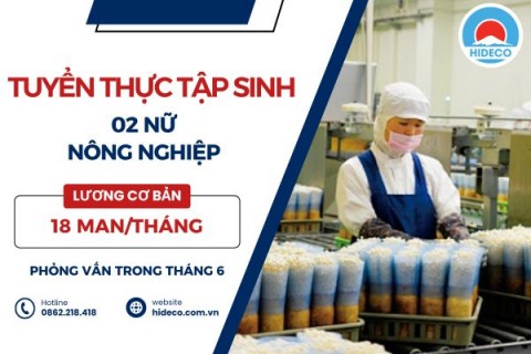 H1558 TUYỂN 2 NỮ TTS NÔNG NGHIỆP