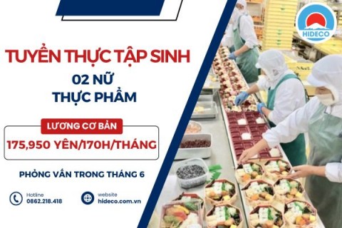 H1572 TUYỂN 2 NỮ TTS THỰC PHẨM
