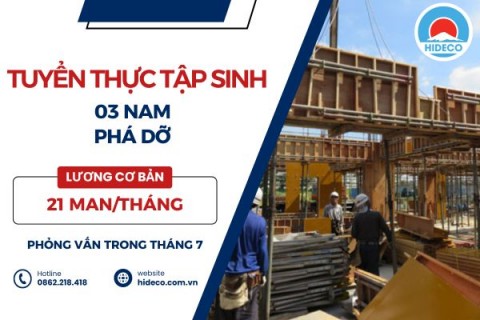 H1585 TUYỂN 3 NAM TTS PHÁ DỠ