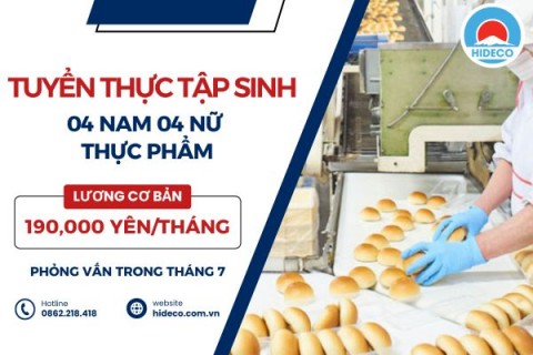 H1565 TUYỂN 4 NAM 4 NỮ TTS THỰC PHẨM