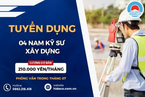 HD5427 TUYỂN 4 NAM KỸ SƯ XÂY DỰNG