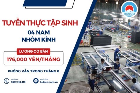 H1603 TUYỂN 4 NAM TTS NHÔM KÍNH