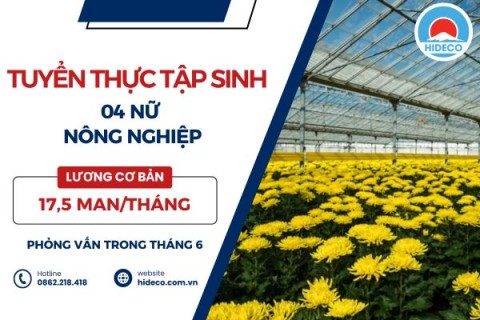 H1541 TUYỂN 4 NỮ TTS NÔNG NGHIỆP