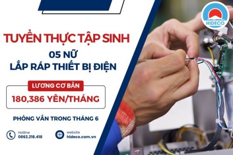 H1535 TUYỂN 5 NỮ TTS LẮP RÁP THIẾT BỊ ĐIỆN