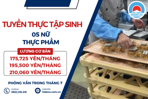  H1612 TUYỂN 5 NỮ TTS THỰC PHẨM