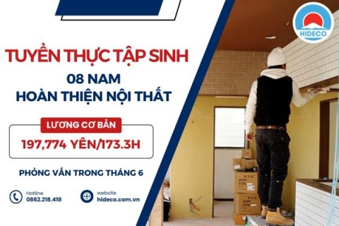 H1563 TUYỂN 8 NAM TTS HOÀN THIỆN NỘI THẤT