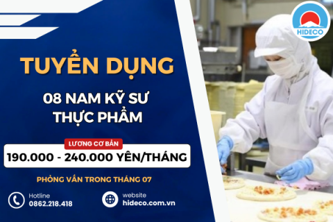 HD5437 TUYỂN 8 NAM KỸ SƯ THỰC PHẨM