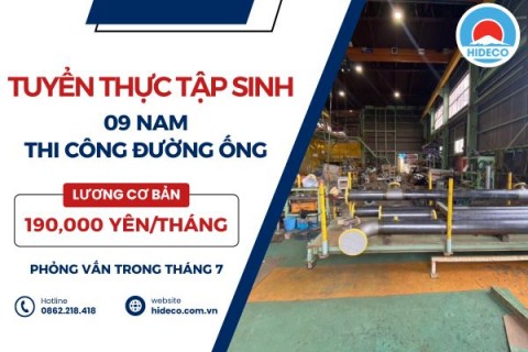 H1594 TUYỂN 9 NAM TTS THI CÔNG ĐƯỜNG ỐNG