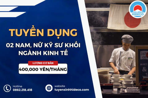 TUYỂN 02 NAM KỸ SƯ KHỐI NGÀNH KINH TẾ