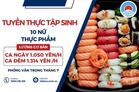 H1552 TUYỂN 10 NỮ TTS THỰC PHẨM