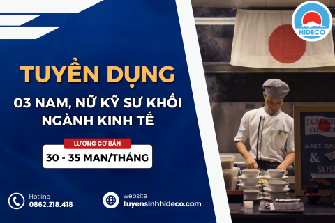 TUYỂN 03 NAM - NỮ KHỐI NGÀNH KINH TẾ 