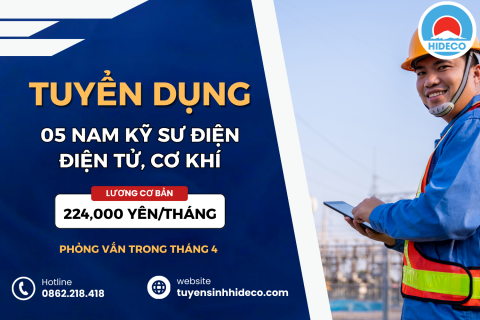 TUYỂN 05 NAM KHỐI NGÀNH ĐIỆN, ĐIỆN TỬ, TỰ ĐỘNG HÓA