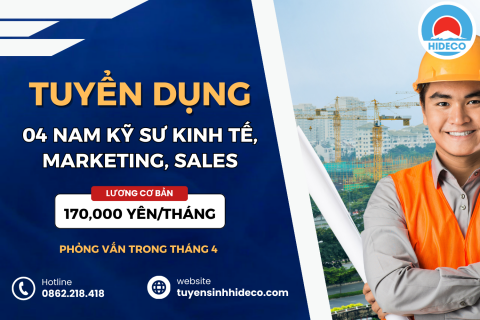 TUYỂN 04 NAM KHỐI NGÀNH KINH TẾ, MARKETING, SALES,...