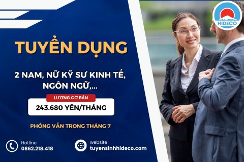 TUYỂN 2 NAM, NỮ KỸ SƯ KINH TẾ, NGÔN NGỮ,...