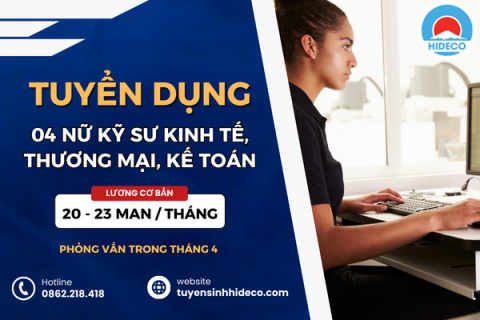TUYỂN 04 NỮ KHỐI NGÀNH KINH TẾ, QTKD, THƯƠNG MẠI