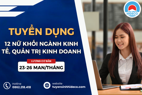 TUYỂN 12 NỮ KHỐI NGÀNH KINH TẾ