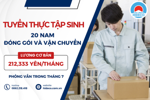H1601 TUYỂN 20 NAM TTS ĐÓNG GÓI & VẬN CHUYỂN