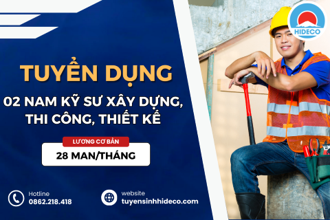 TUYỂN DỤNG 02 NAM KỸ SƯ XÂY DỰNG