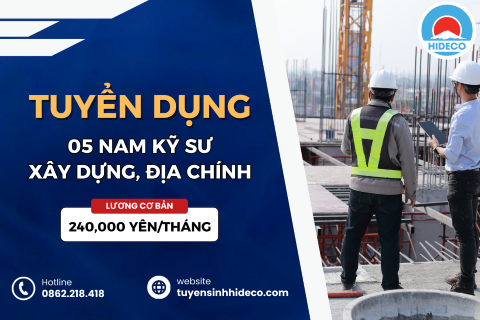 TUYỂN 03 NAM KỸ SƯ XÂY DỰNG, ĐỊA CHÍNH