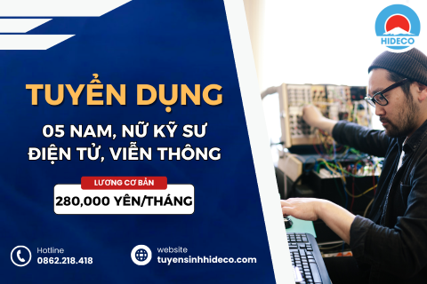 TUYỂN 05 NAM KỸ SƯ ĐIỆN, ĐIỆN TỬ, VIỄN THÔNG 