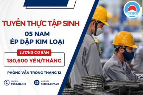 H1303 TUYỂN 05 NAM THỰC TẬP SINH ÉP DẬP KIM LOẠI