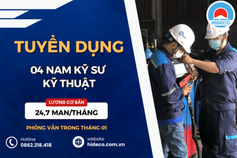 HD5207 TUYỂN 04 NAM KỸ SƯ KHỐI NGÀNH KỸ THUẬT 