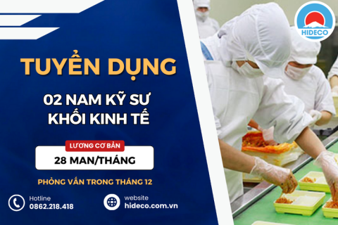 HD5088 TUYỂN 02 NAM KỸ SƯ KHỐI NGÀNH KINH TẾ
