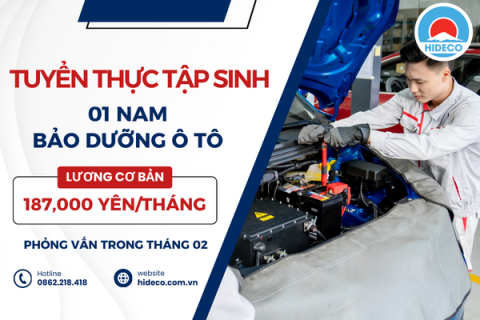 H1370 TUYỂN 01 NAM THỰC TẬP SINH BẢO DƯỠNG Ô TÔ