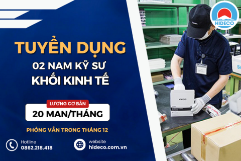 HD5092 TUYỂN 02 NAM KỸ SƯ KHỐI NGÀNH KINH TẾ