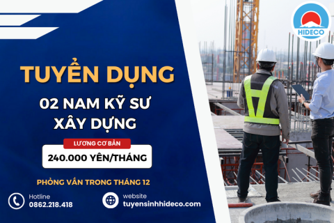 HD5093 TUYỂN 02 NAM KỸ SƯ KHỐI NGÀNH XÂY DỰNG