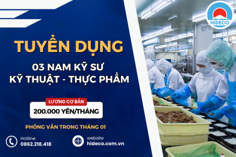 HD5227 TUYỂN 03 NAM KỸ SƯ THỰC PHẨM - KỸ THUẬT