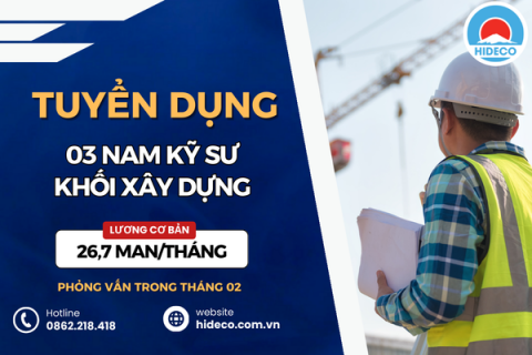 HD5228 TUYỂN 02 NAM KỸ SƯ XÂY DỰNG LÀM VIỆC TẠI NHẬT