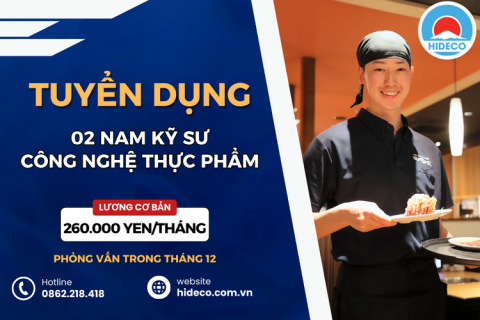 HD5098 TUYỂN 02 NAM KỸ SƯ CÔNG NGHỆ THỰC PHẨM