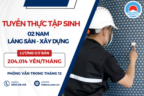 H1313 TUYỂN 02 NAM THỰC TẬP SINH LÁNG SÀN - XÂY DỰNG