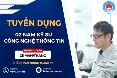 HD5234 TUYỂN 02 NAM KỸ SƯ CÔNG NGHỆ THÔNG TIN