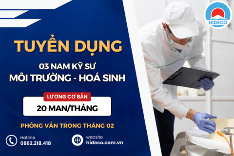 HD5237 TUYỂN 03 NAM KỸ SƯ MÔI TRƯỜNG - HOÁ SINH 