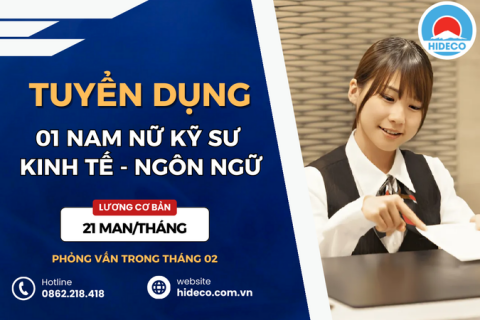 HD5242 TUYỂN 01 NỮ KỸ SƯ KINH TẾ - NGÔN NGỮ