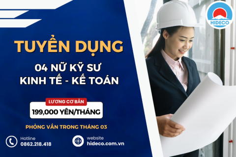 HD5251 TUYỂN 04 NỮ KỸ SƯ KINH TẾ - KẾ TOÁN - QTKD