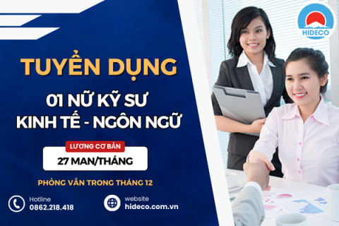 HD5125 TUYỂN 01 NỮ KỸ SƯ KINH TẾ - NGÔN NGỮ