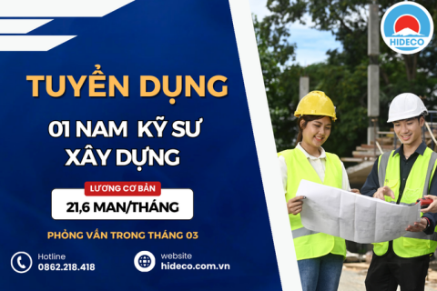 HD5257 TUYỂN 01 NAM KỸ SƯ XÂY DỰNG LÀM VIỆC TẠI NHẬT