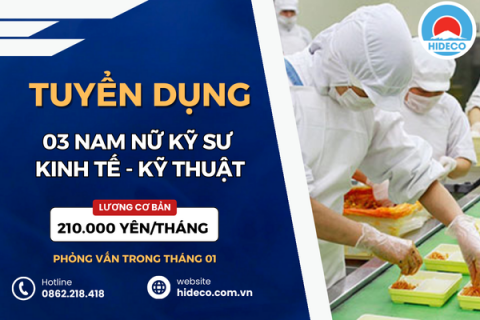 HD5130 TUYỂN 03 NAM NỮ KỸ SƯ KINH TẾ - THỰC PHẨM