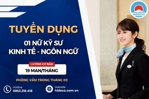 HD5262 TUYỂN 01 NỮ KỸ SƯ KHỐI NGÀNH KINH TẾ - KẾ TOÁN - NGÔN NGỮ