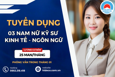 HD5138 TUYỂN 03 NAM NỮ KỸ SƯ KINH TẾ - NGÔN NGỮ