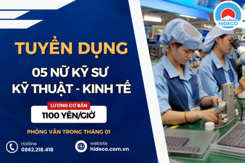 HD5067 TUYỂN 05 NỮ KỸ SƯ KỸ THUẬT - KINH TẾ