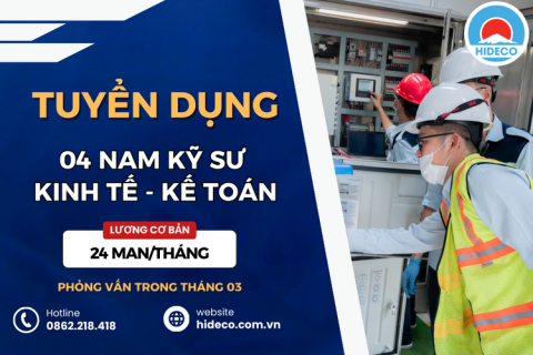 HD5291 TUYỂN 04 NAM KỸ SƯ KINH TẾ - KẾ TOÁN - NGÔN NGỮ