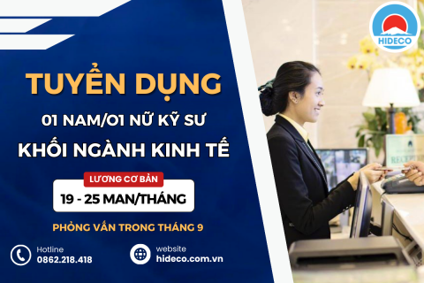 TUYỂN 01 NAM 01 NỮ KỸ SƯ KHỐI NGÀNH KINH TẾ (KẾ TOÁN, QUẢN TRỊ KINH DOANH...)