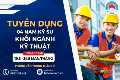 TUYỂN 04 NAM KỸ SƯ NHẬT BẢN KHỐI NGÀNH KỸ THUẬT 