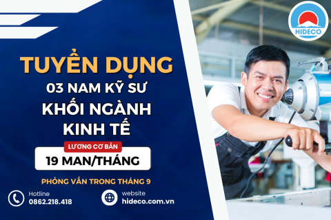 TUYỂN 03 NAM KỸ SƯ KHỐI NGÀNH KINH TẾ LÀM VIỆC TẠI NHẬT BẢN